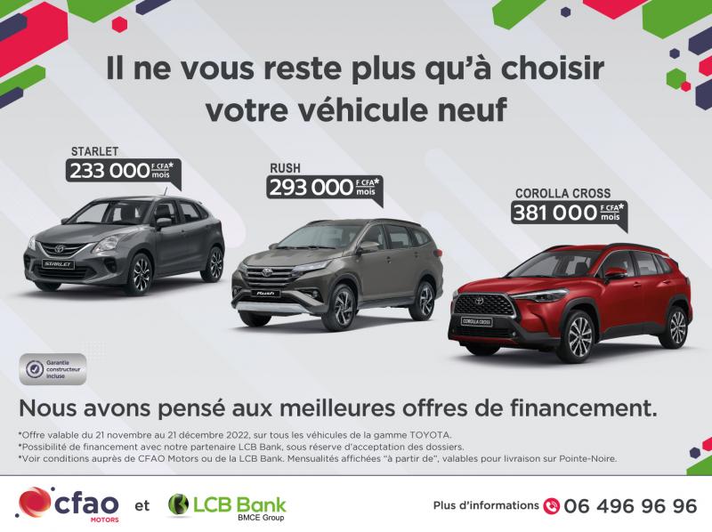 CFAO Motors en partenariat avec LCB Bank, lance une opération exceptionnelle pour l'achat d'un véhicule neuf